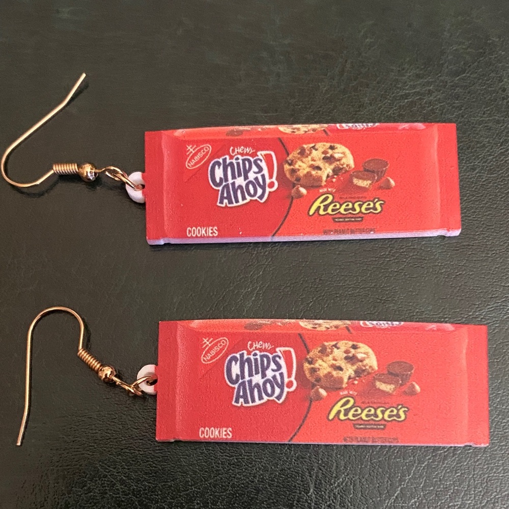 Reese's Chips Ahoy!Cookie Earrings - Red